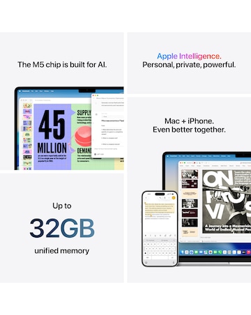 Apple MacBook Air (M5, 2026) 15in 10-core CPU 10-core GPU 16GB 1TB - Sky Blue