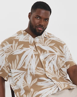 Jack &amp; Jones Jeff Print Resort Shirt - Corriander