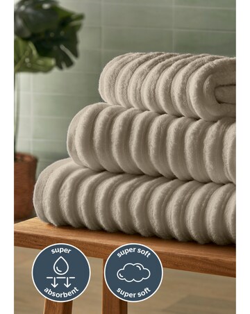 Silentnight Ribbed Cotton Towels Packs of 2