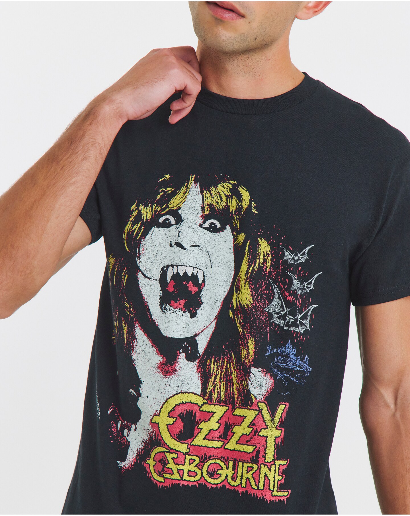 Ozzy Osbourne グラフィック Tシャツ Ozzy Osbourne Graphic T-Shirt - Black | Jacamo