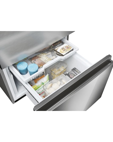 Haier HTW5618ENMG Combi Series 5 180cm Fridge Freezer - Inox