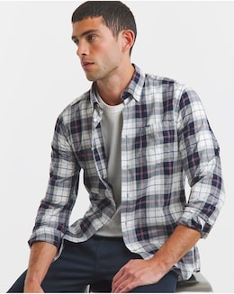 Barbour Wetheram Tailored Tartan Shirt - Blue Tartan