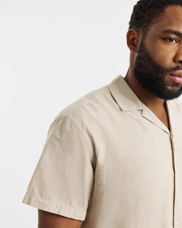 Jack & Jones Breeze Linen Blend Resort Shirt - Natural