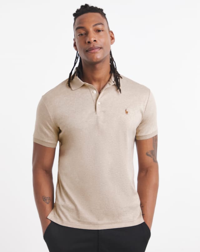 Polo Ralph Lauren Short Sleeve Soft Cotton Polo - Beige Heather