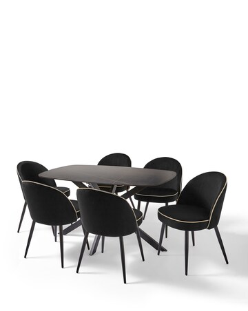 Brock Dining Table with 6 Camille Chairs