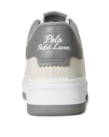 Polo Ralph Lauren Masters Court Leather Trainer - White/Grey