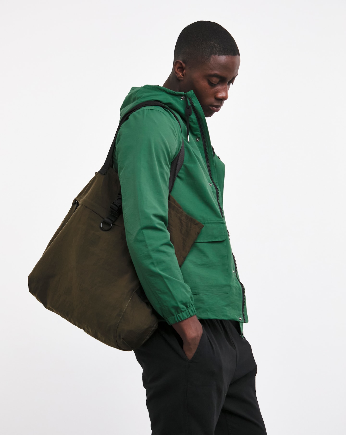 Green hooded jacket hotsell