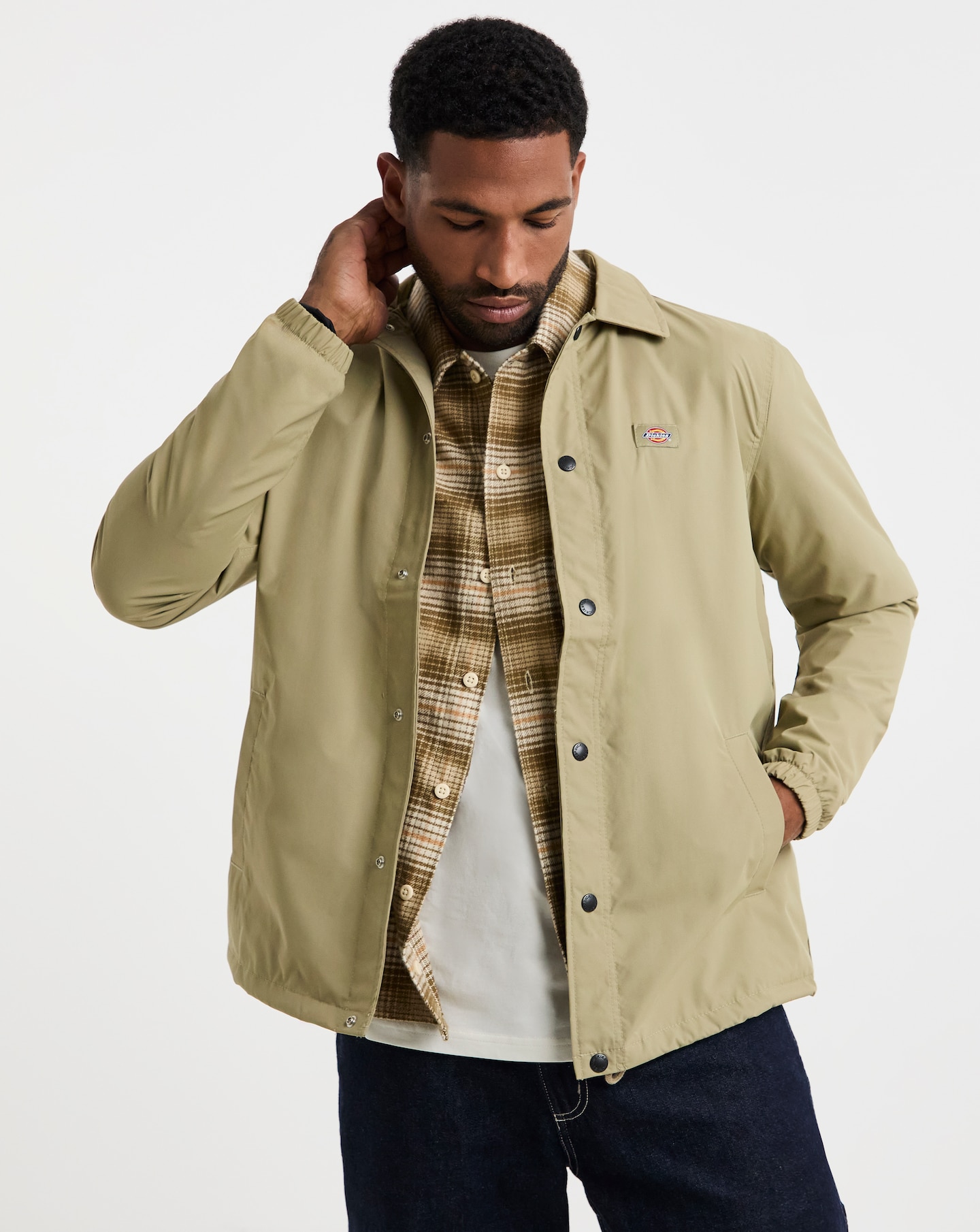 Dickies Oakport Coach Jacket - Light Beige | Jacamo