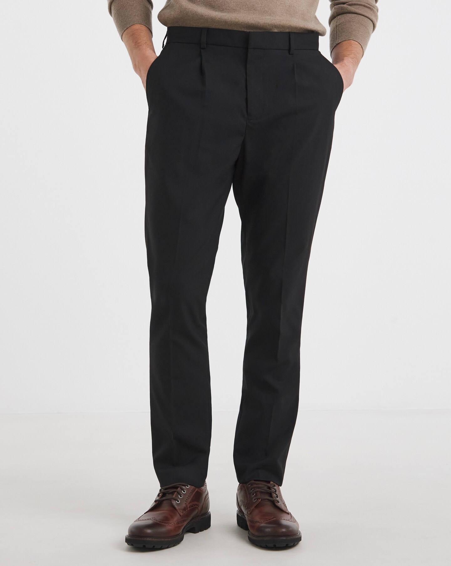 Tapered Pleat Front Trouser
