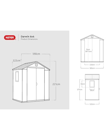 Keter Darwin 6x4 Double Door
