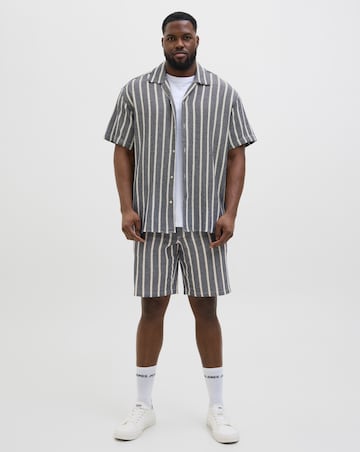 Jack & Jones Coba Stripe Resort Shirt - Blue