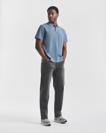 Union Garment Dyed Pique Polo- Dark Stone