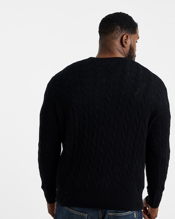 Polo Ralph Lauren Wool Cashmere Mix Cable Jumper - Black