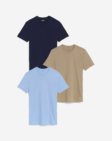 Polo Ralph Lauren 3 Pack Lounge T-Shirts - Nvy/ Blu/ Beig