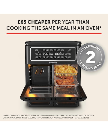 Breville VDF130 Halo Flexi Dual 11 Litre Air Fryer