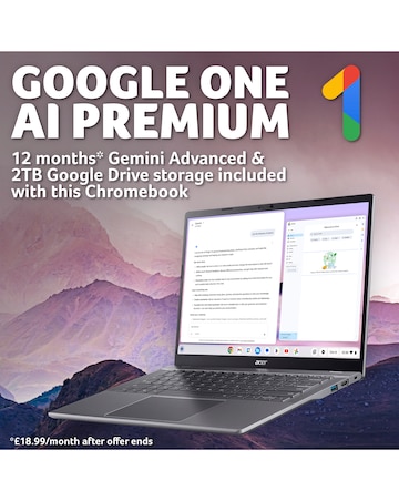 Acer Chromebook Plus 514 - 14in UHD Intel Core i3 8GB 256GB