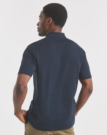 BOSS Short Sleeve Garment Dye Polo - Dark Blue