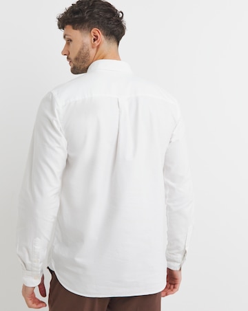 Lyle & Scott White Classic Long Sleeve Oxford Shirt