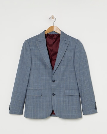 Blue Windowpane Check Reg Suit Jacket