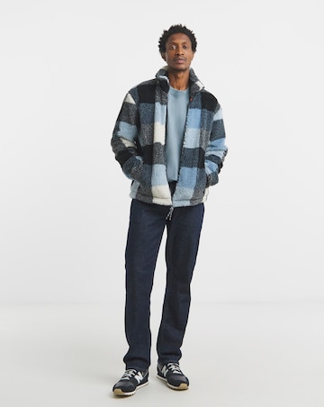Napapijri Montepiana Check Teddy Fleece - Blue