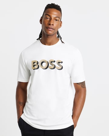 BOSS Short Sleeve Graphic Logo T-Shirt - White