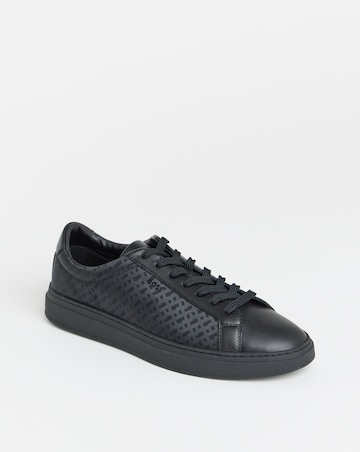 BOSS Kieran Jaquard Logo Trainer - Black