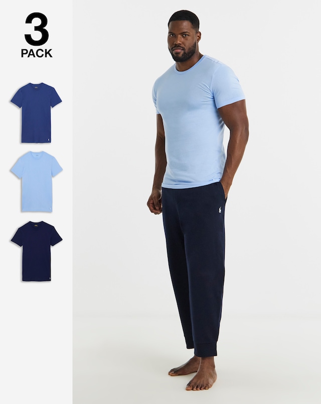 Polo Ralph Lauren 3 Pack Short Sleeve Lounge T-Shirt - Blue