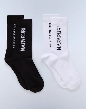Napapijri Hoku 2 Pack Socks - Black/White