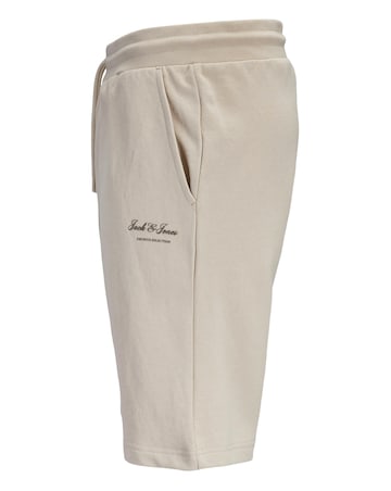 Jack & Jones Gordon Logo Sweat Short - Cream