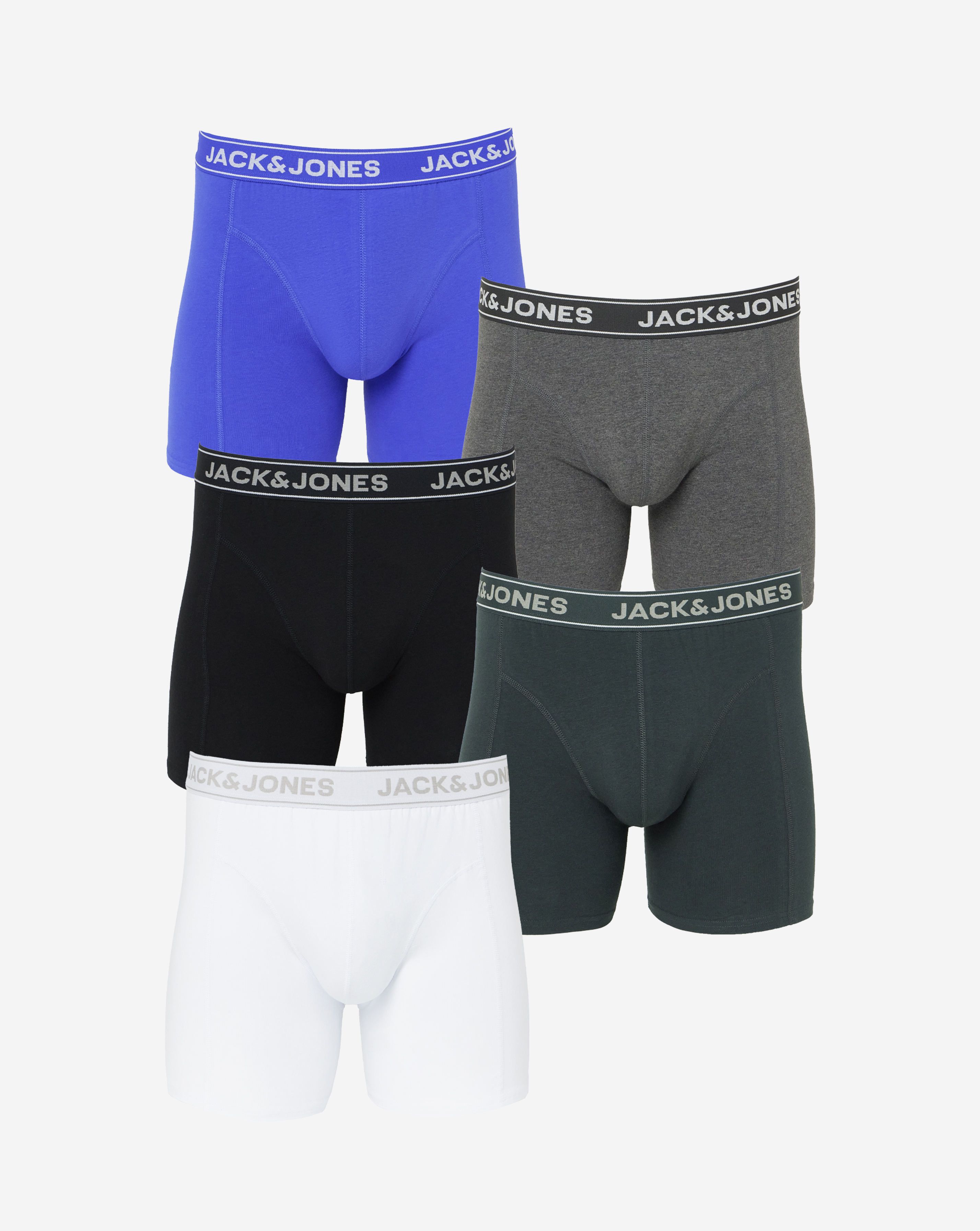 JACK & JONES Boxer A Pantaloncino Uomo, Pacco Da 3, Morbido E Elasticizzato