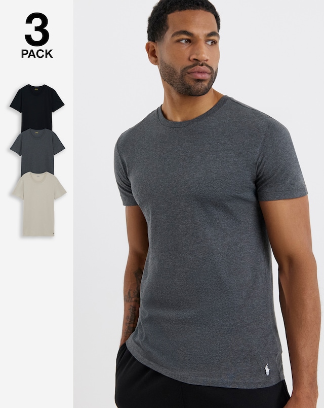 Polo Ralph Lauren 3 Pack Lounge T-Shirt - Grey