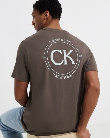 Calvin Klein Short Sleeve Back Graphic T-Shirt - Oak