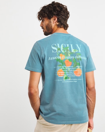Acid Wash Sicily Graphic T-Shirt