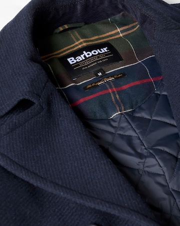 Barbour Newfield Wool Pea Coat - Navy