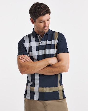 Barbour Short Sleeve Blaine Tailored Polo Shirt - Navy