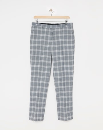 Light Grey Check Regular Fit Suit Trouser