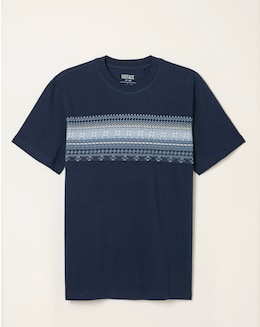 FatFace Jacquard T-Shirt (Regular & Tall) - Navy