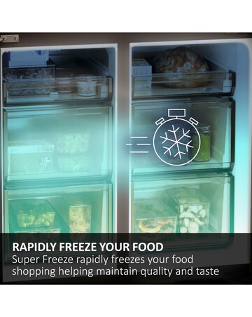 Haier Series 3 HDPW3618DNPK WiFi 185cm 60/40 Fridge Freezer Silver + Install