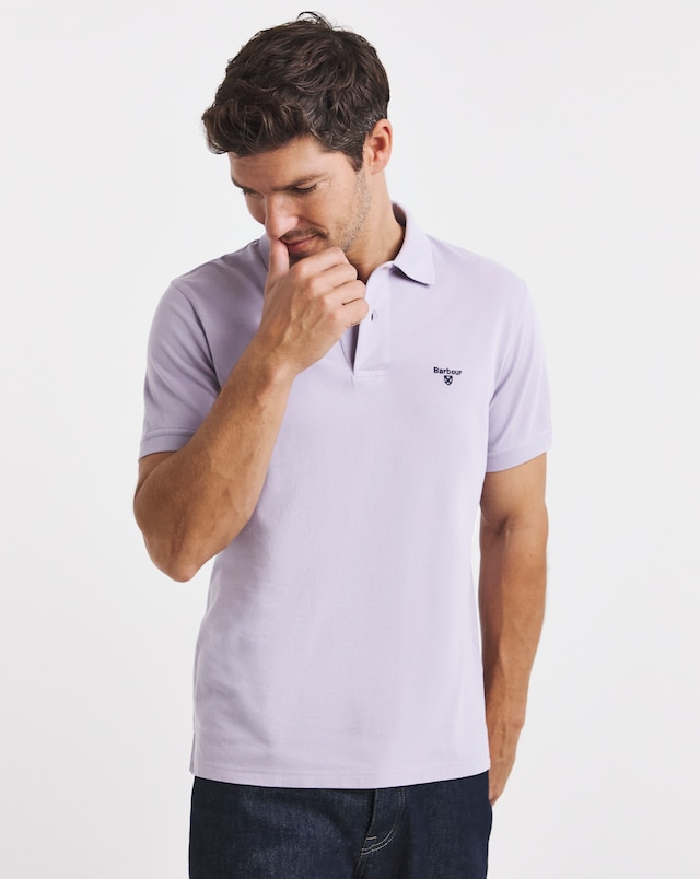 Barbour Short Sleeve Lighweight Sports Polo - Purple
