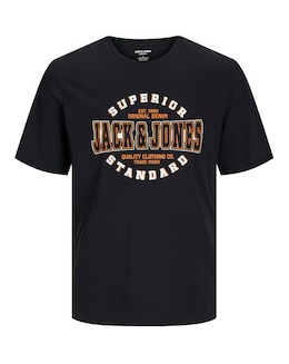 Jack &amp; Jones Short Sleeve Logo T-Shirt - Black