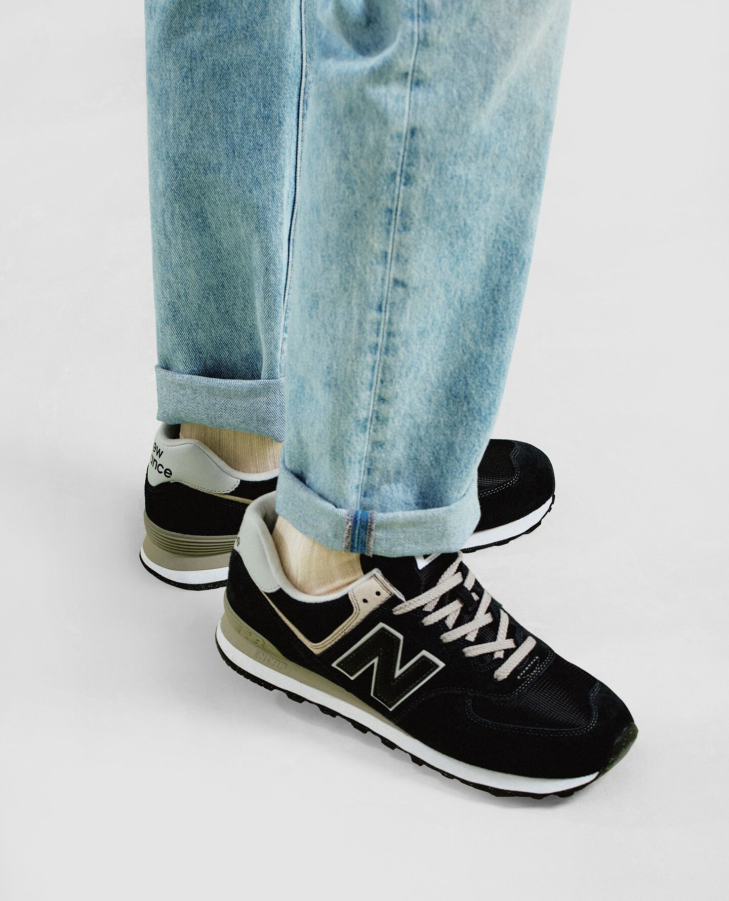 New Balance black trainers