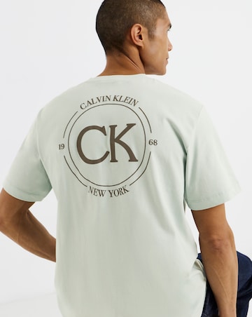 Calvin Klein Short Sleeve Back Graphic T-Shirt - Pale Green