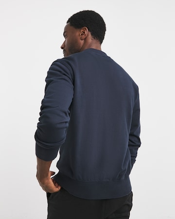 BOSS Garment Dye Crew Sweat - Dark Blue