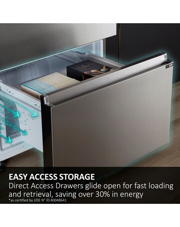 Haier HFR5719EWMP Total No Frost American Fridge Freezer - Silver