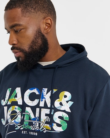 Jack & Jones Geplas Sweat Hood - Sky