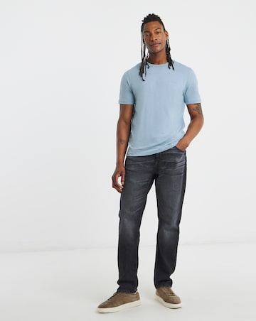 BOSS Short Sleeve Cotton Slub T-Shirt - Light Blue