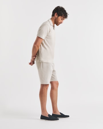 Folio Cotton Rich Revere Smart Interlock Polo- Stone