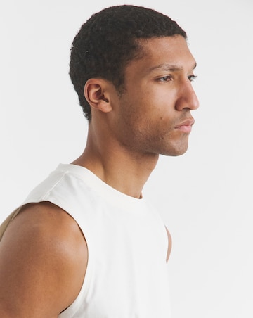 Pure Cotton Tank Vest- Ecru