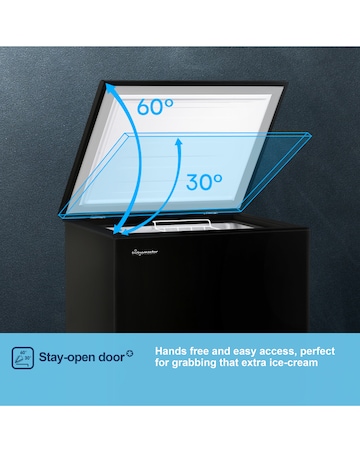 Fridgemaster MCF96EB 96L Chest Freezer - Black E Rated