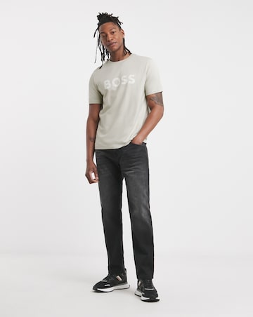 BOSS Short Sleeve Crackle Logo T-Shirt - Beige